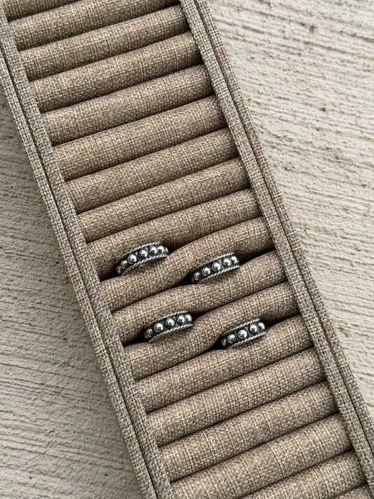 Sterling Ball & Twist Wire Stacker Ring