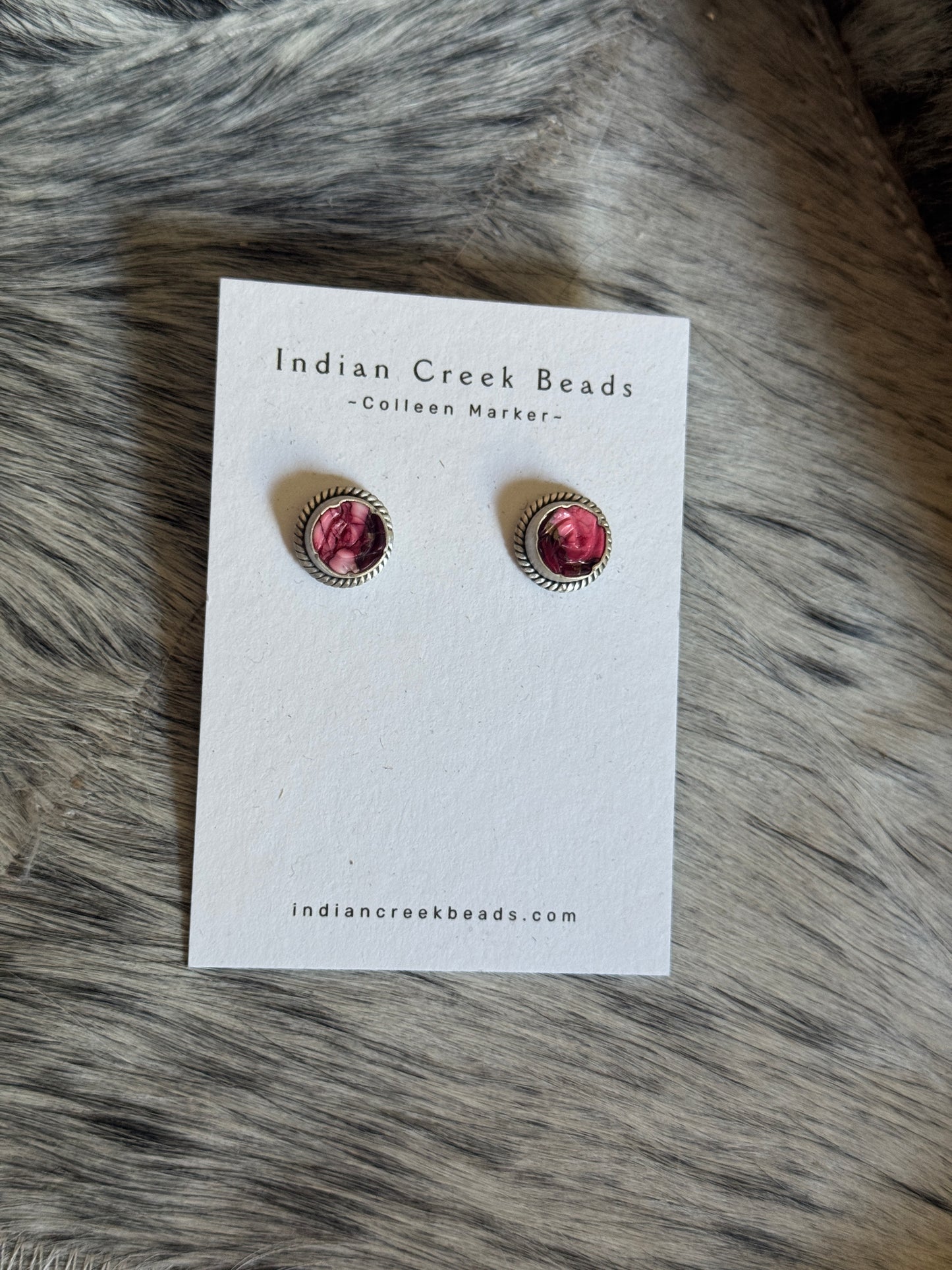 Rose Dahlia Flower Studs