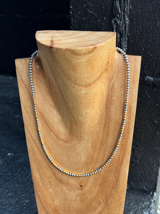 18" Sterling Pearl & Gold