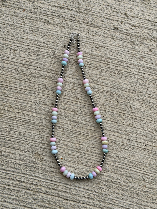 17.5-19" Pearl & Multi Color Opal