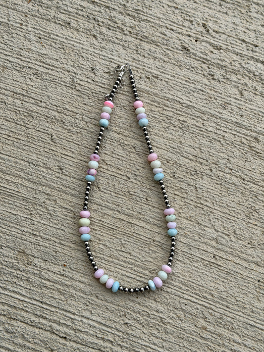16-17" Pearl & Multi Color Opal