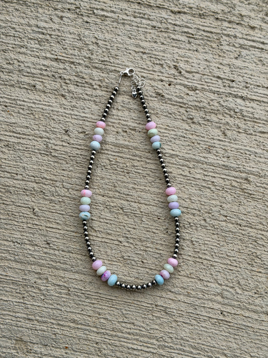 14.5-16" Pearl & Multi Color Opal