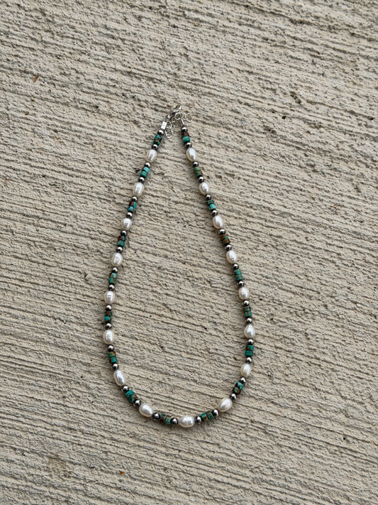 15-16.5" Hubei Turquoise & Freshwater Pearl