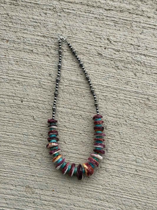 17-18.5" Purple Spiny & Turquoise
