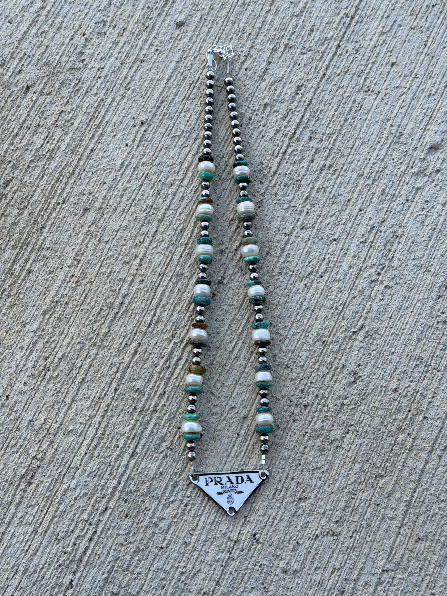 18-19.5" Freshwater & Turquoise Designer Necklace