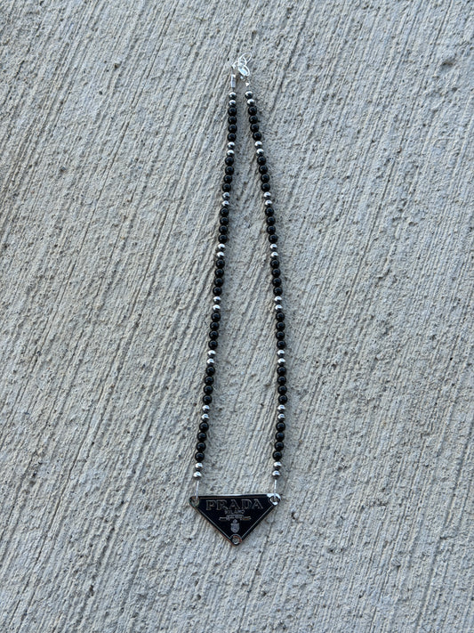 15.5-17" Black Onyx Designer Necklace