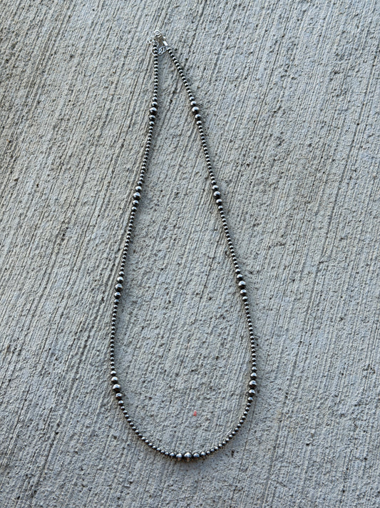 25.5-27" 3-6mm Sterling Pearls