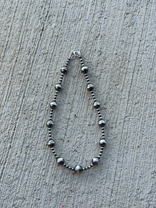 14.5-16" 4 & 10mm Sterling Pearl