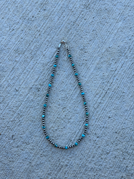14-15.5" Pearl & Turquoise