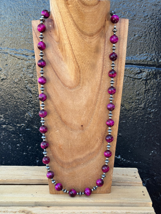 28.5-30" Pink Tiger Eye