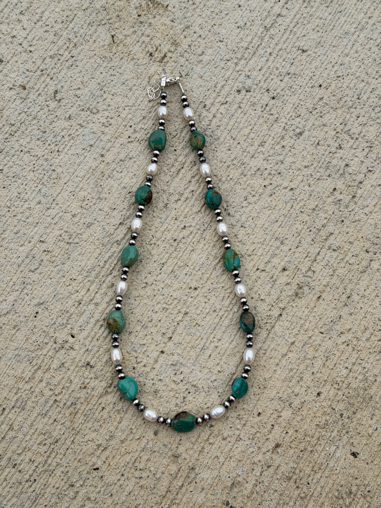 17-18.5" Freshwater Pearl & Turquoise