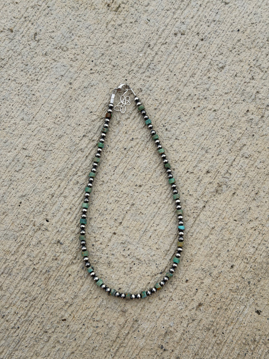13.5-15" Pearl & Hubei Turquoise