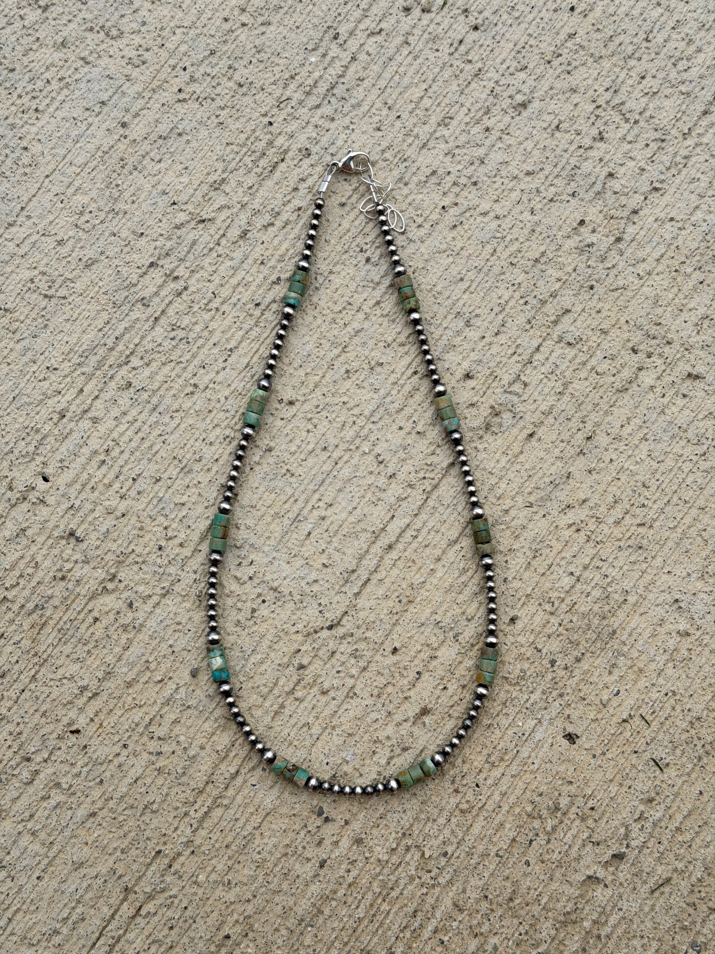 15-16.5" Pearl & Hubei Turquoise