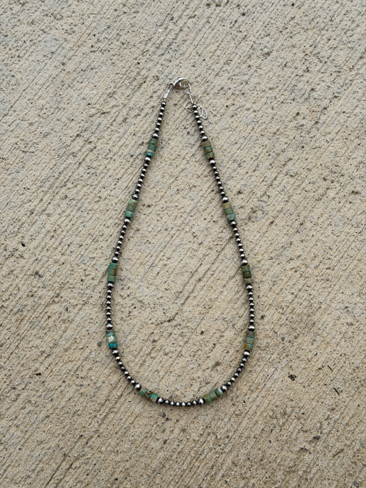 15-16.5" Pearl & Hubei Turquoise