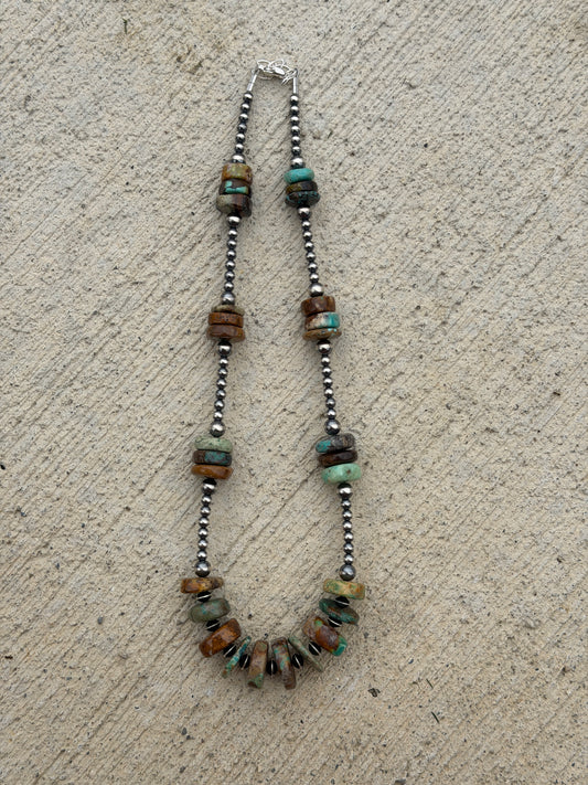 18.5-20" Pearl & Genuine Turquoise