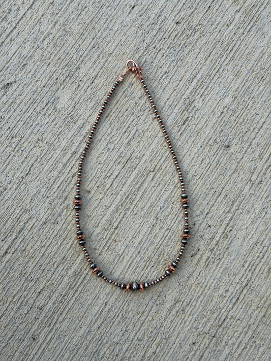 16" 3-8mm Copper & Silver Plated