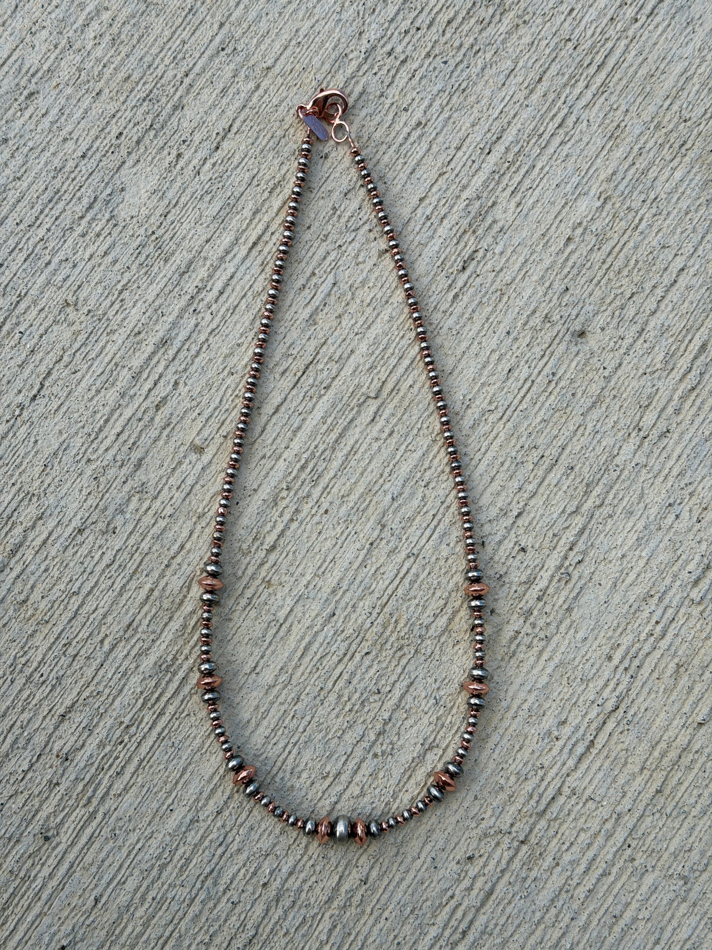 18" 3-8mm Copper & Silver Plated