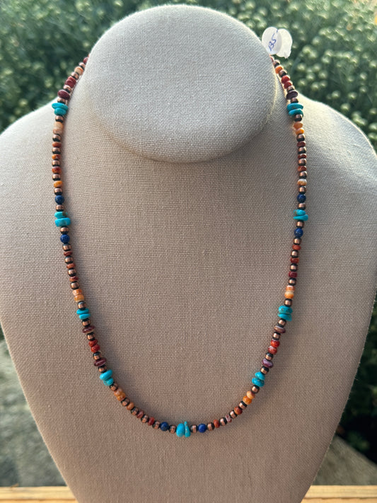 16-18" Copper Pearls & Multi-Stone