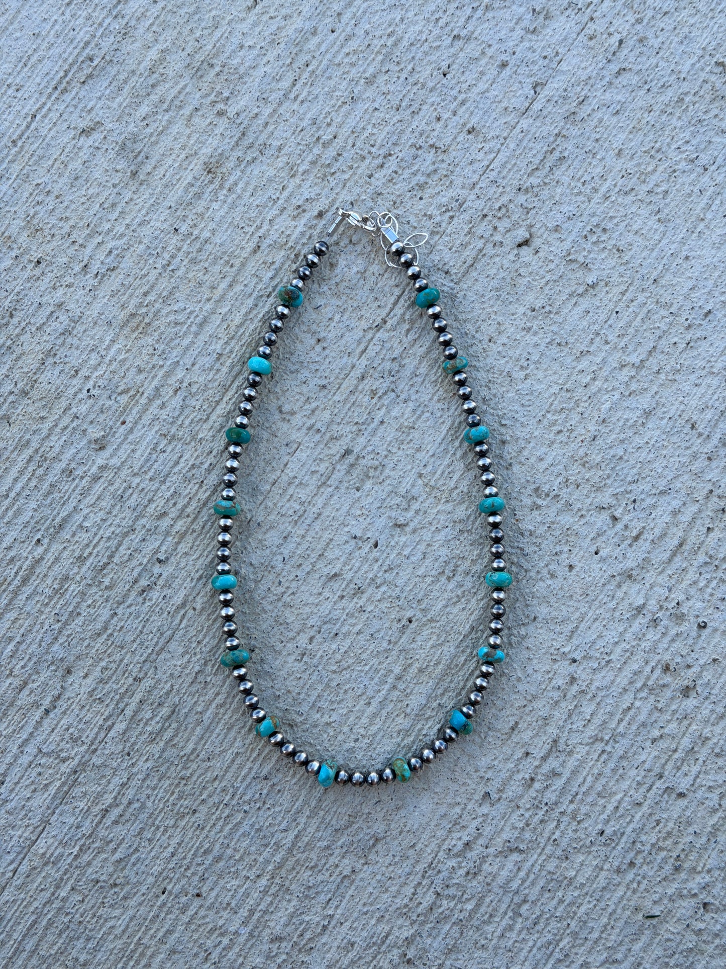 14-15.5" Pearl & Kingman Turquoise