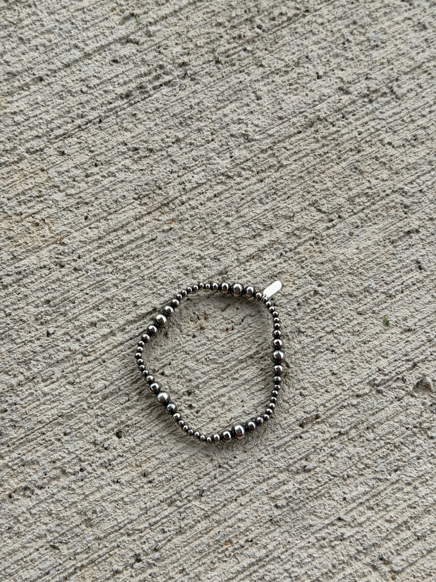 3-6mm Silver Plated Stretchy