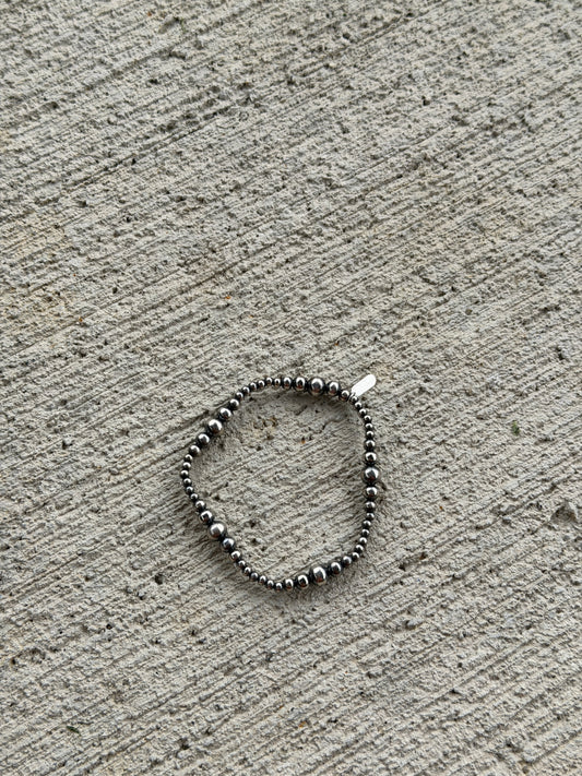 3-6mm Silver Plated Stretchy