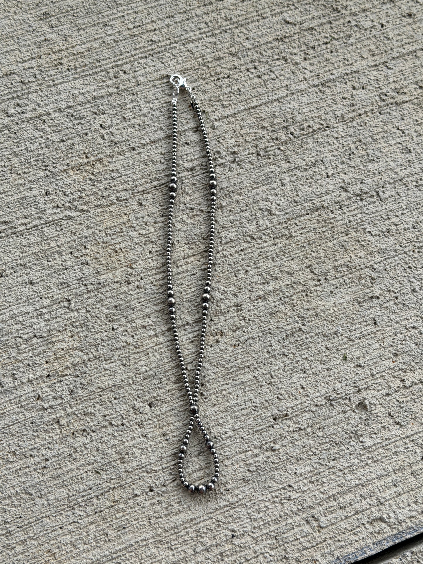 16" 3-6mm Silver Plated Loop
