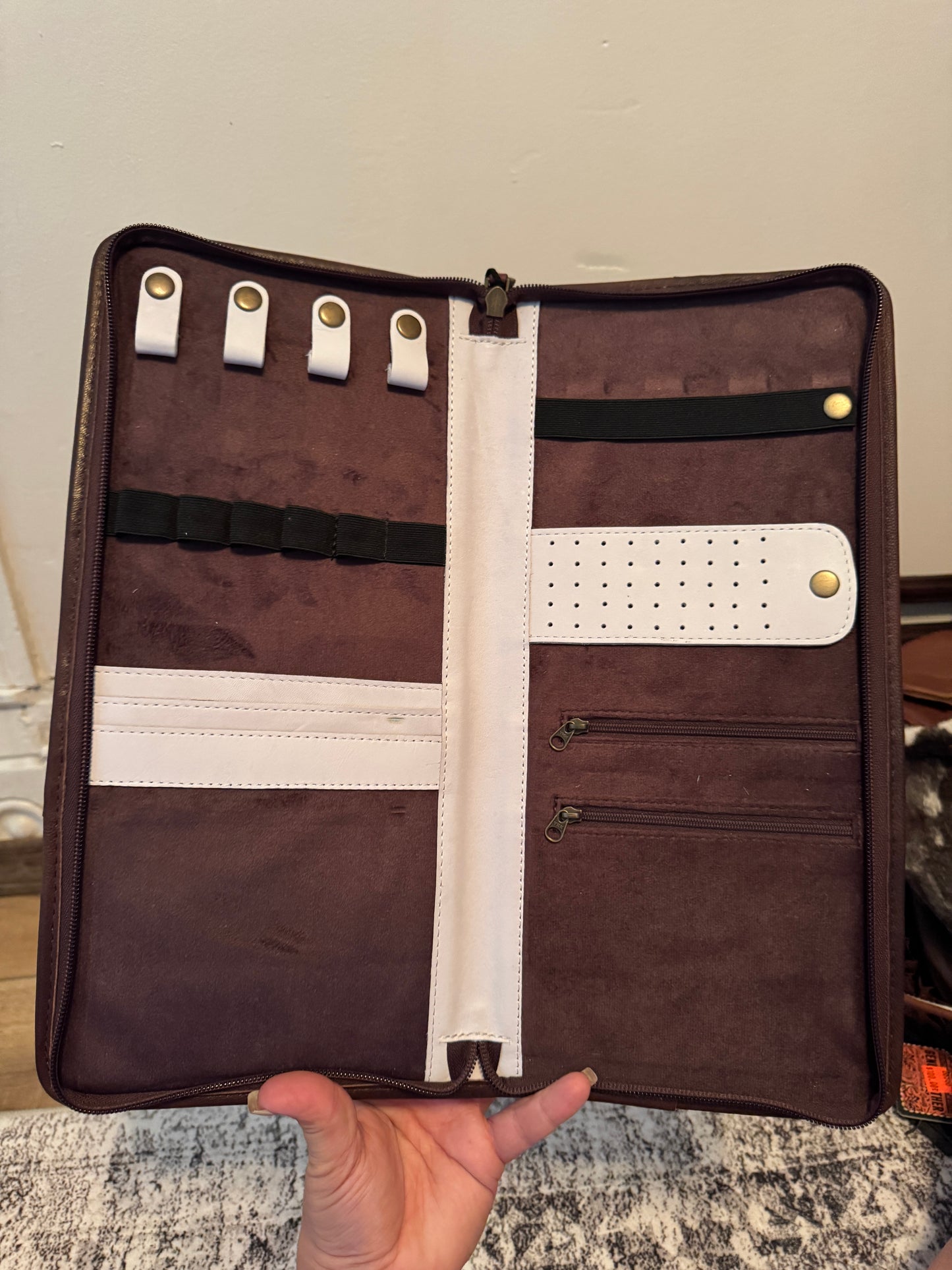 Tooled Leather/Cowhide Jewelry Wallet