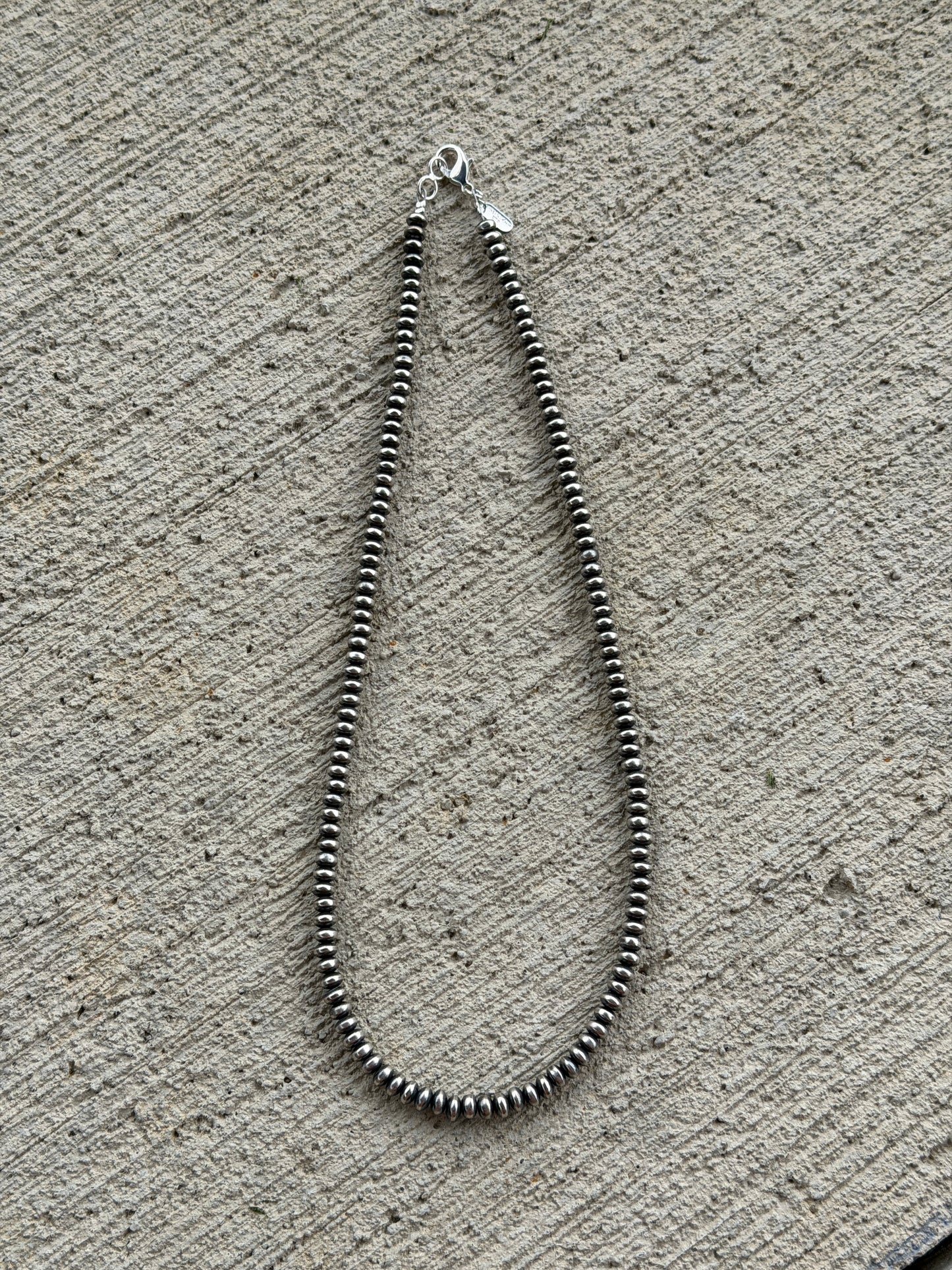 20" 6mm Silver Plated Rondelle