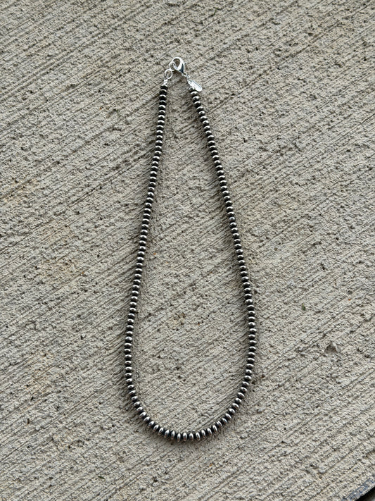 20" 6mm Silver Plated Rondelle