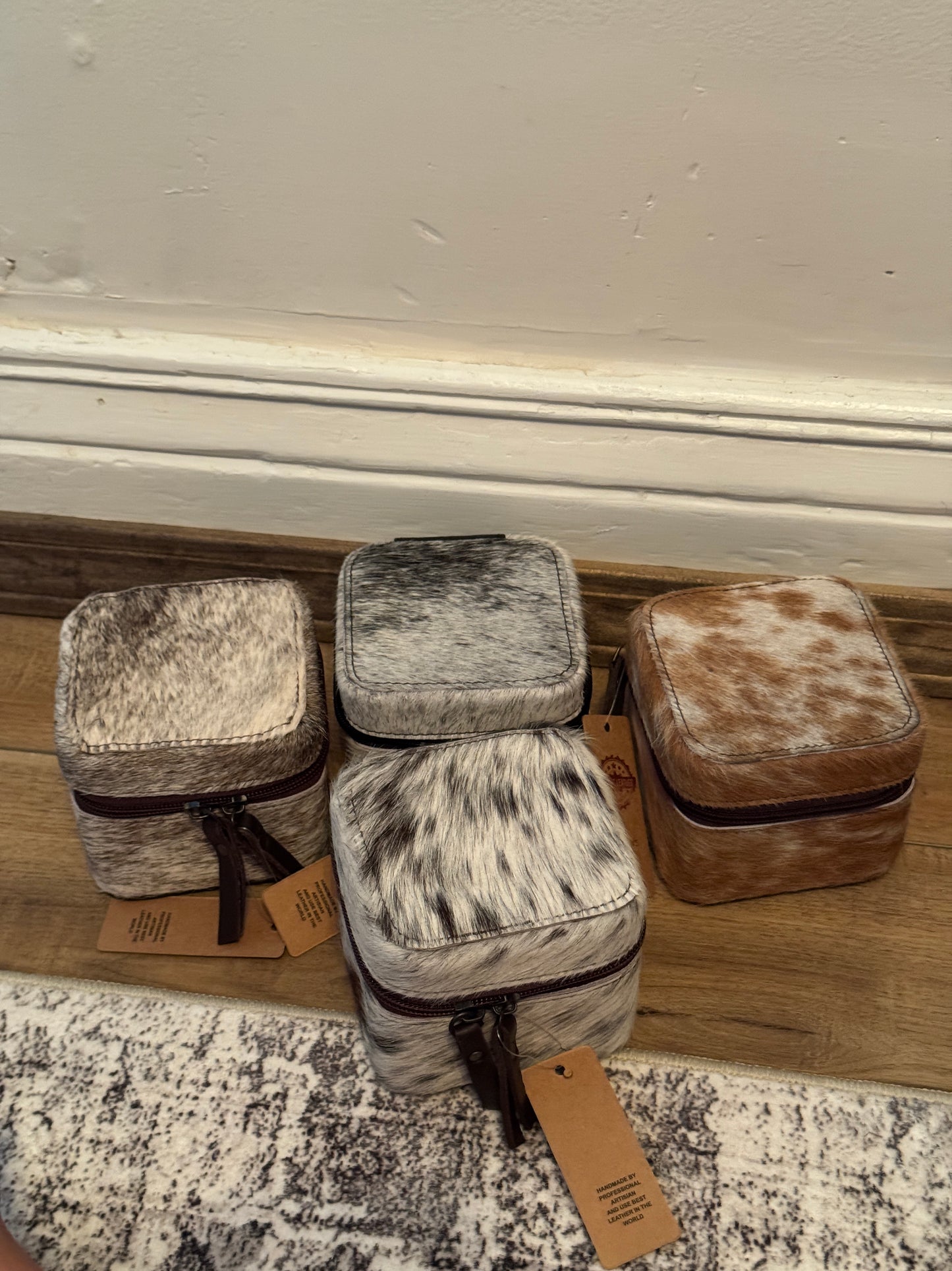 Mini Cowhide Jewelry Boxes