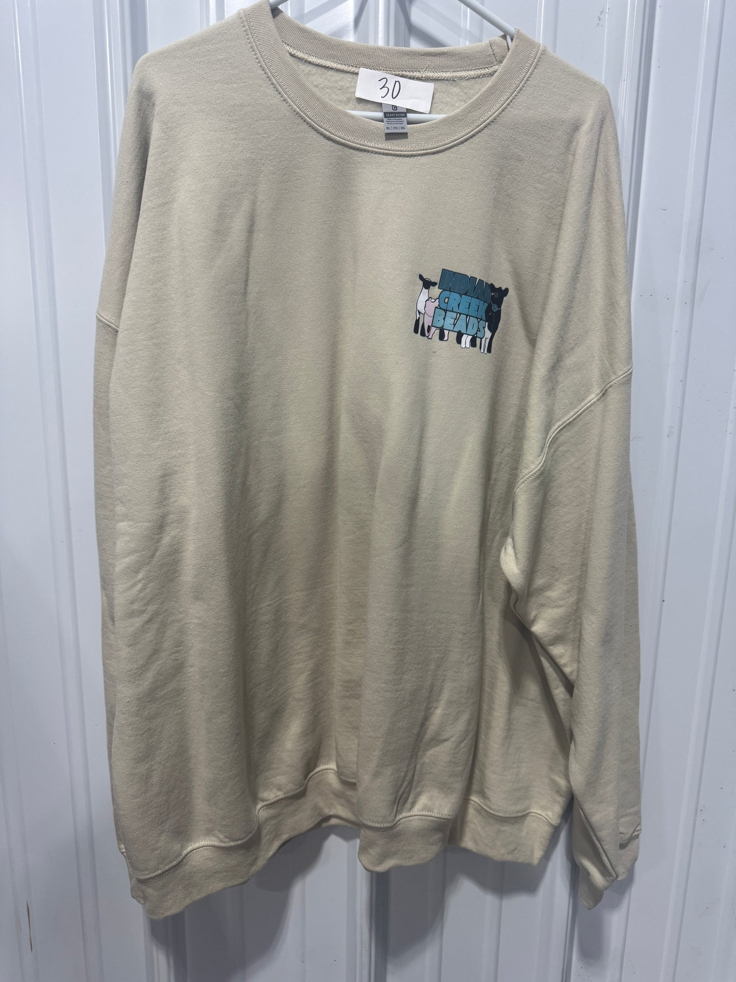 Tan Logo Gildan Crewneck