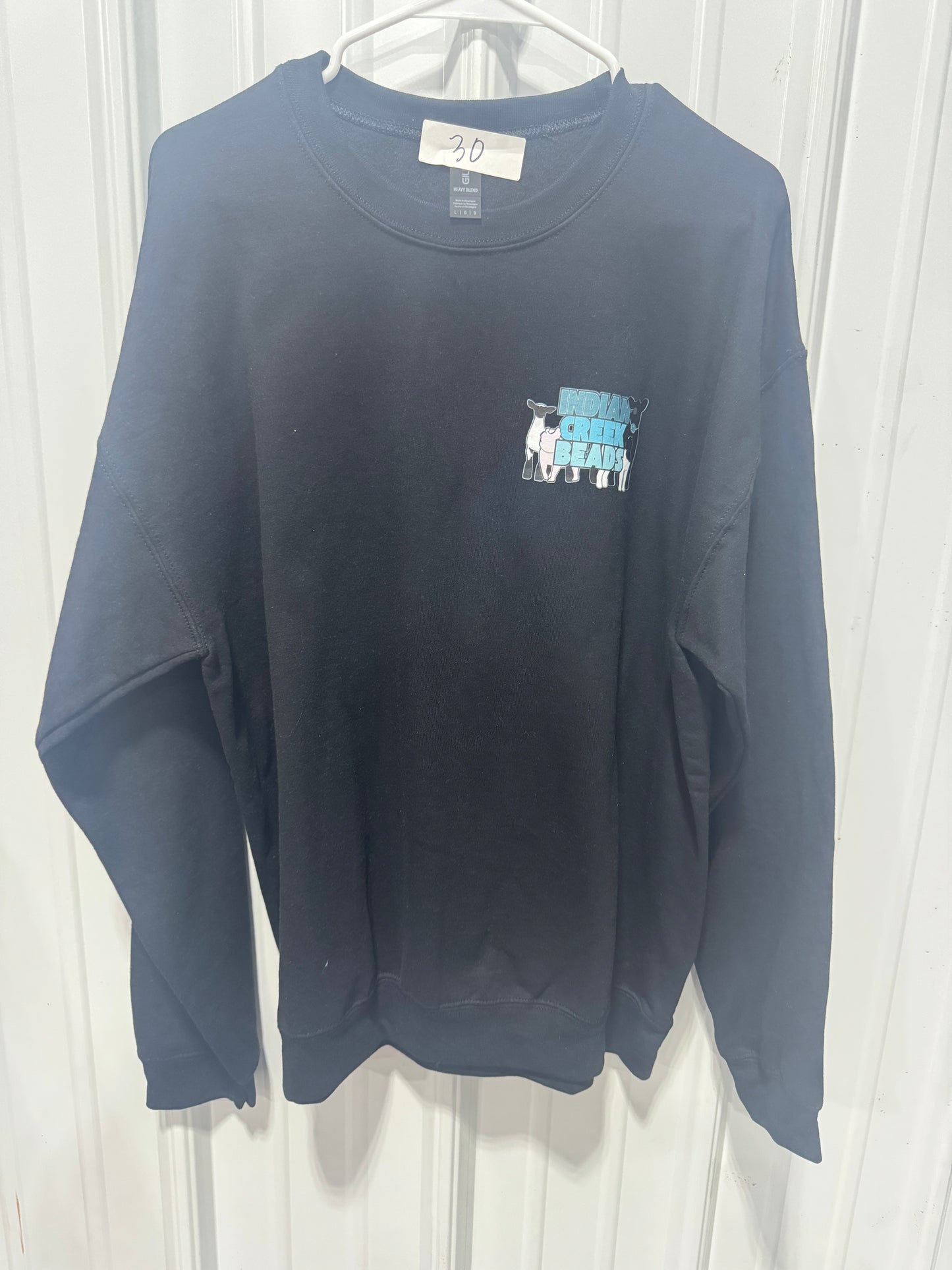 Black Logo Gildan Crewneck