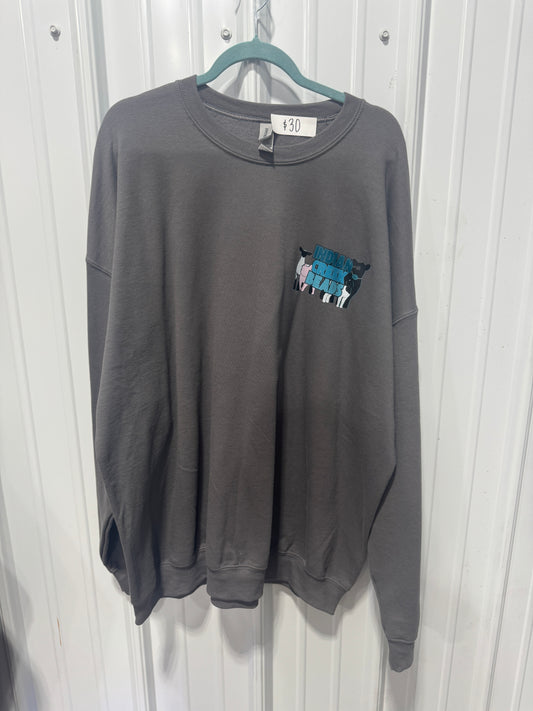 Charcoal Logo Gildan Crewneck