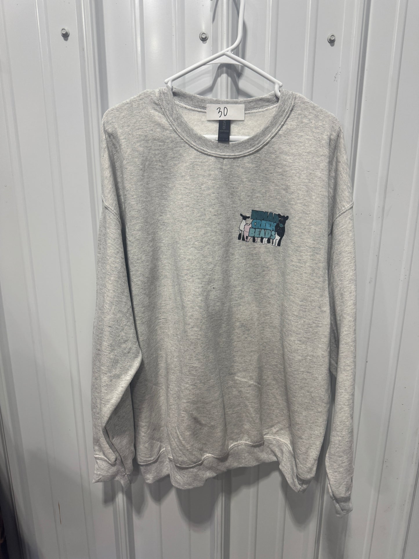 Light Gray Logo Gildan Crewneck