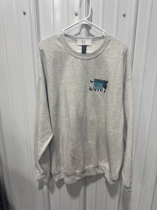 Light Gray Logo Gildan Crewneck