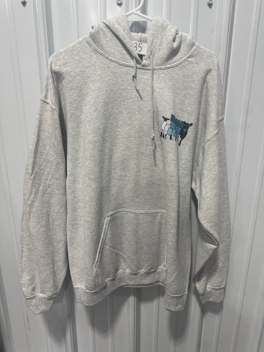 Light Gray Logo Gildan Hoodie