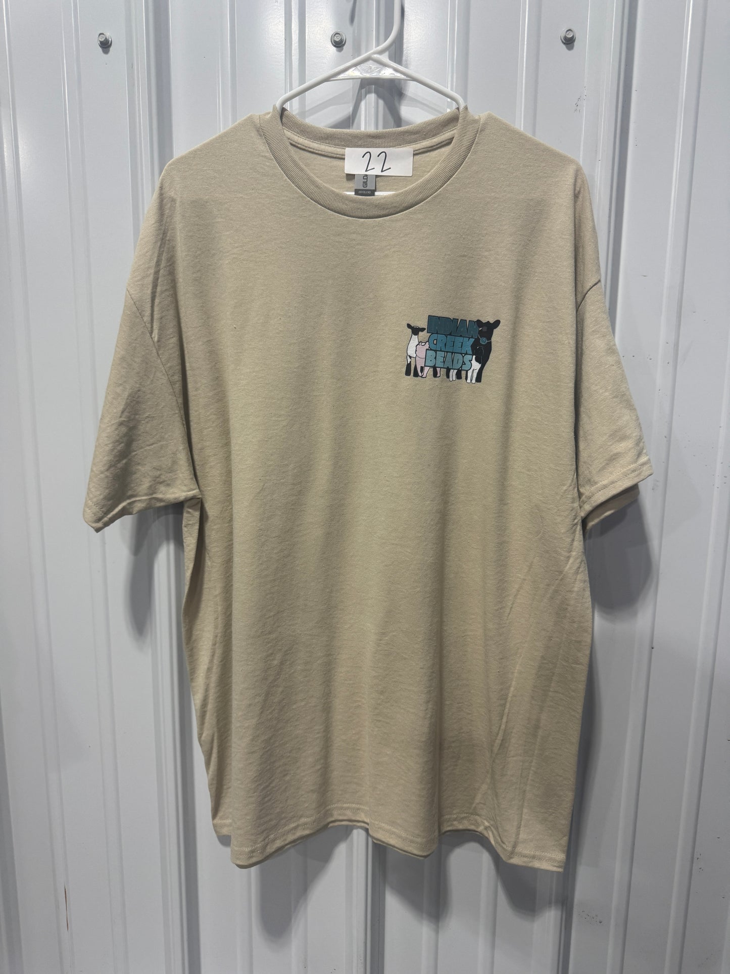 Tan Logo Gildan T-Shirt