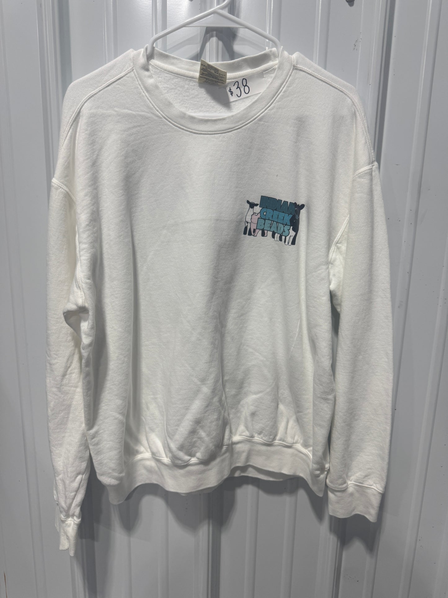 White Logo Comfort Colors Crewneck