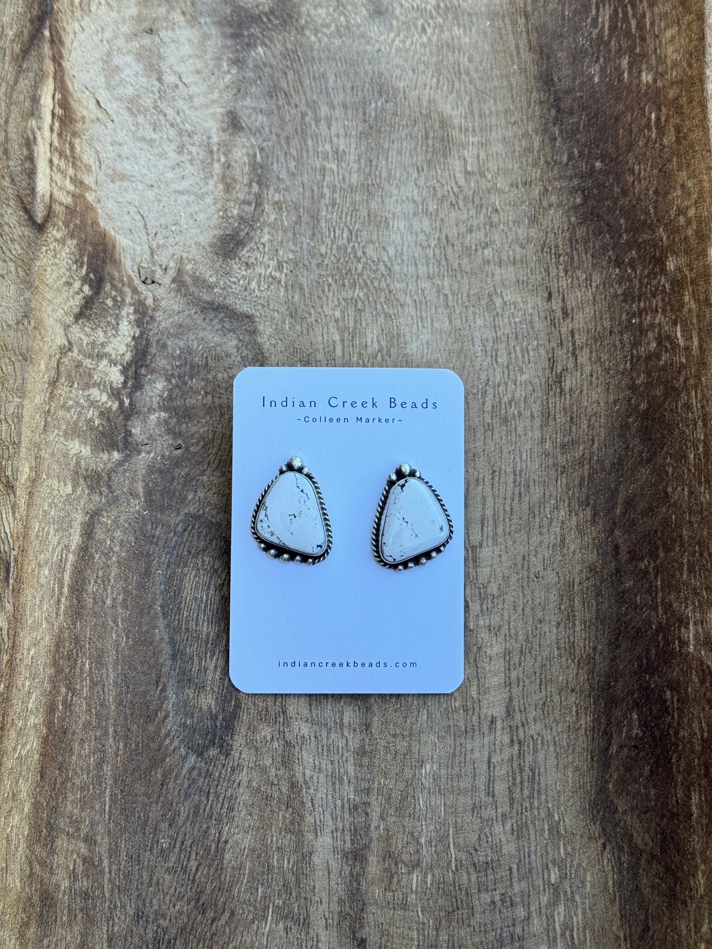 Statement White Buffalo Earrings