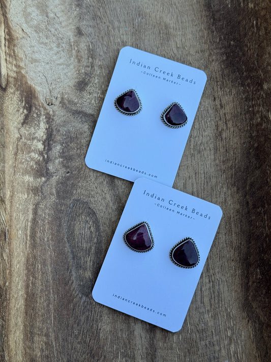 Purple Spiny Earrings