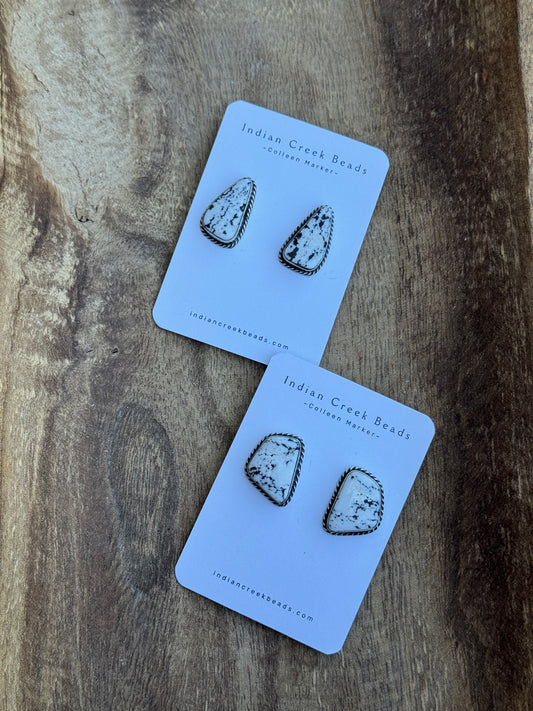 White Buffalo Earrings
