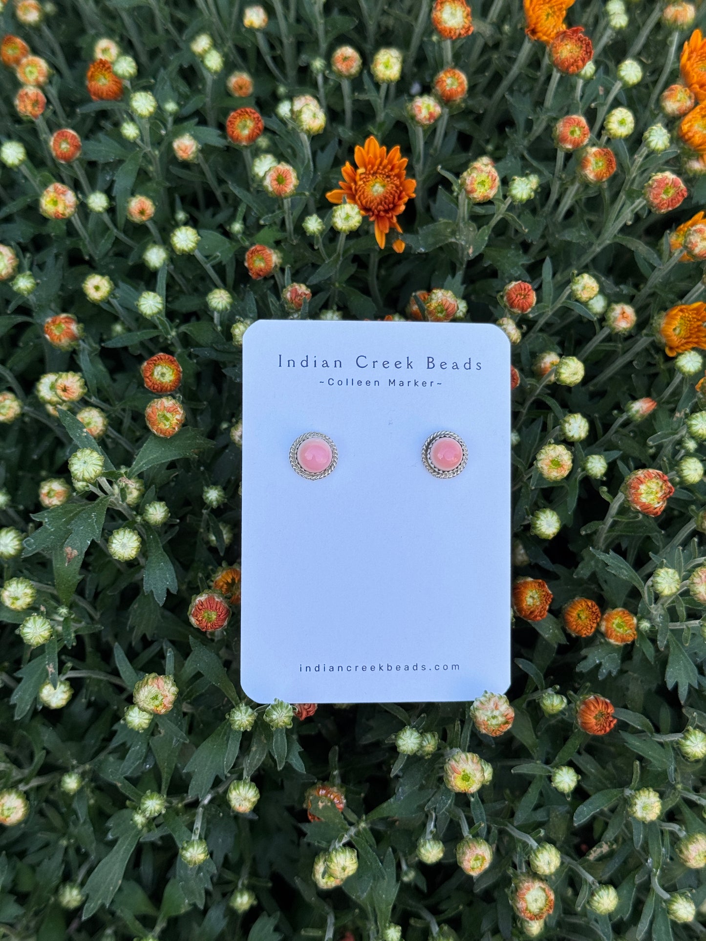 Pink Conch Detail Earrings