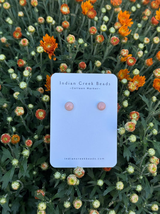 Simple Dainty Pink Conch Studs