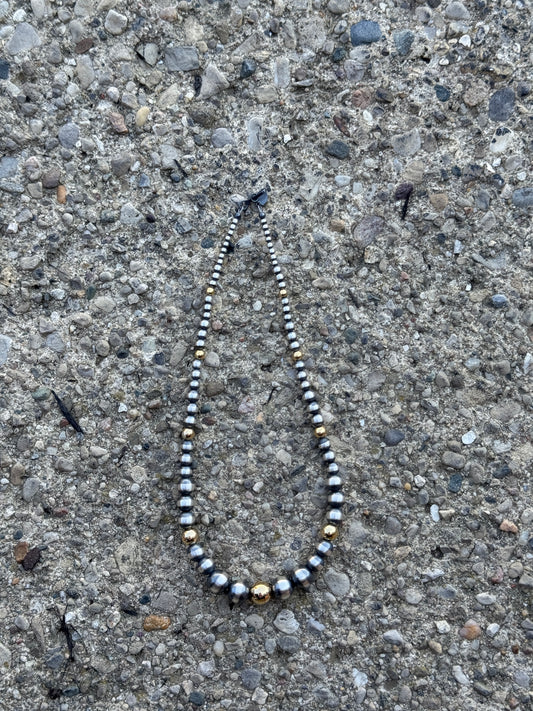 16" 3-10mm Pearl & Gold