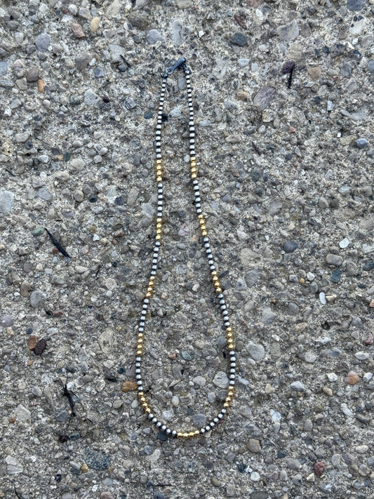 20" Sterling Pearl & Gold