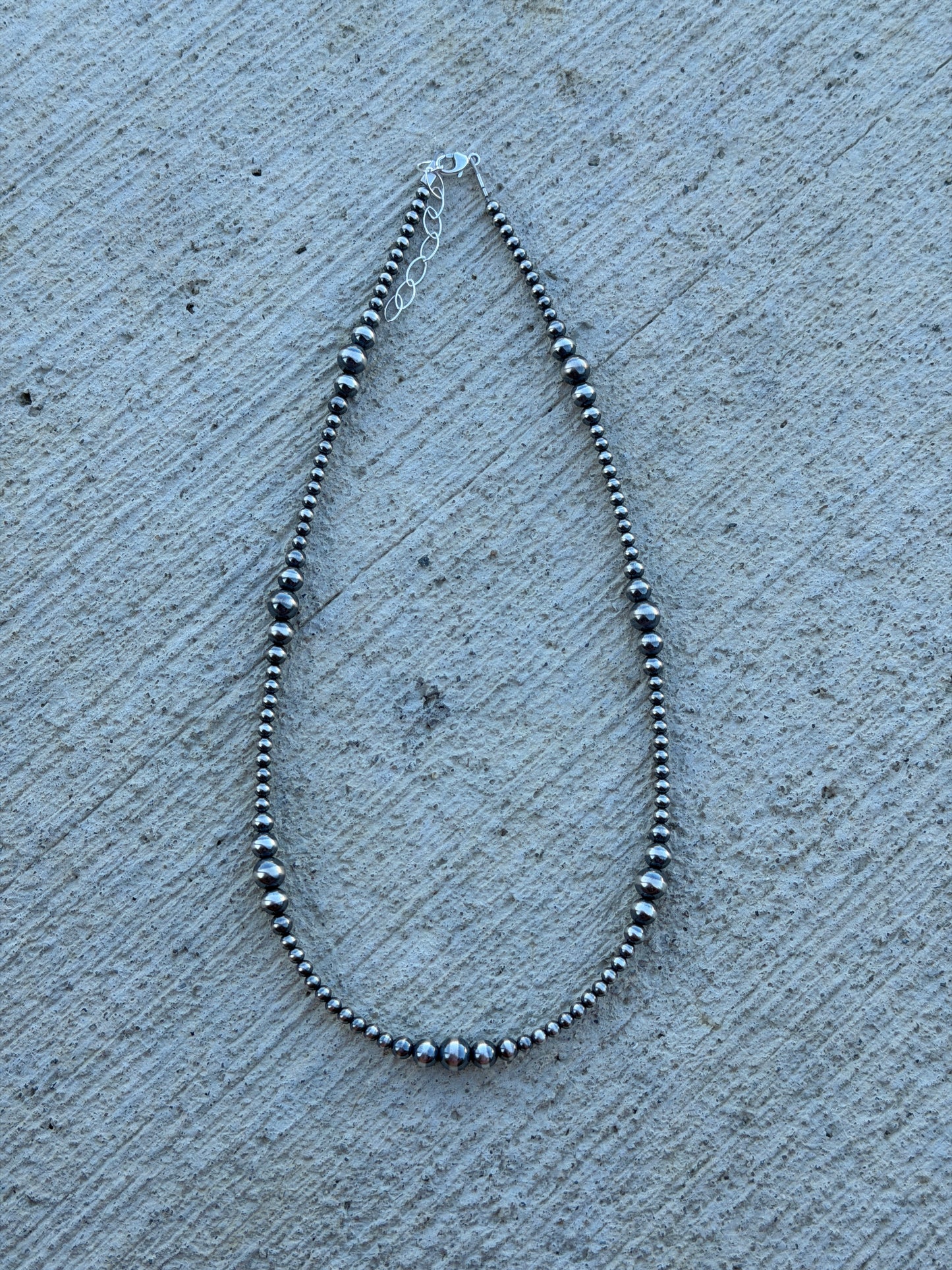 16-17.5" 3-6mm Sterling Pearl