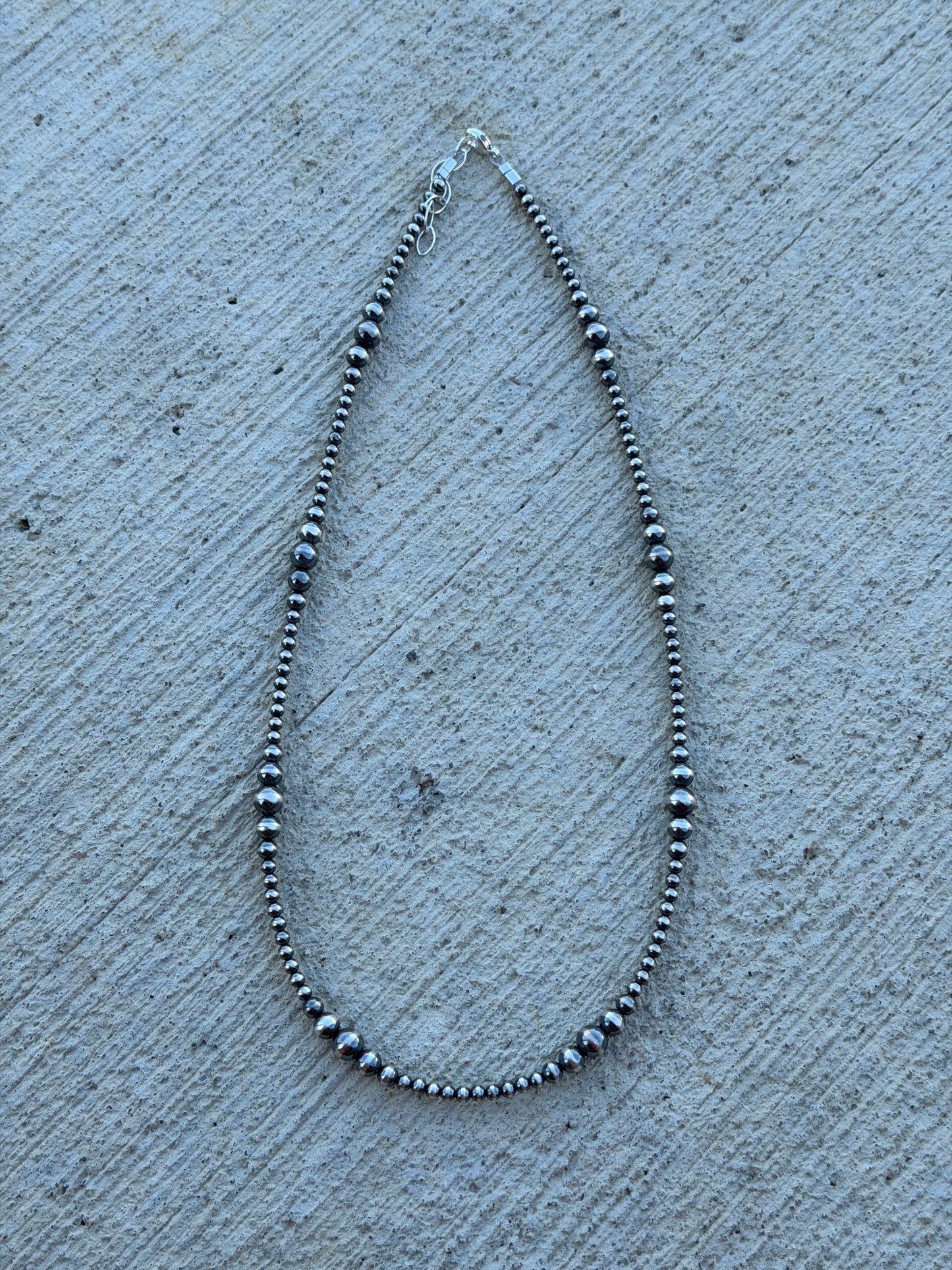 18-19.5" 3-6mm Sterling Pearl