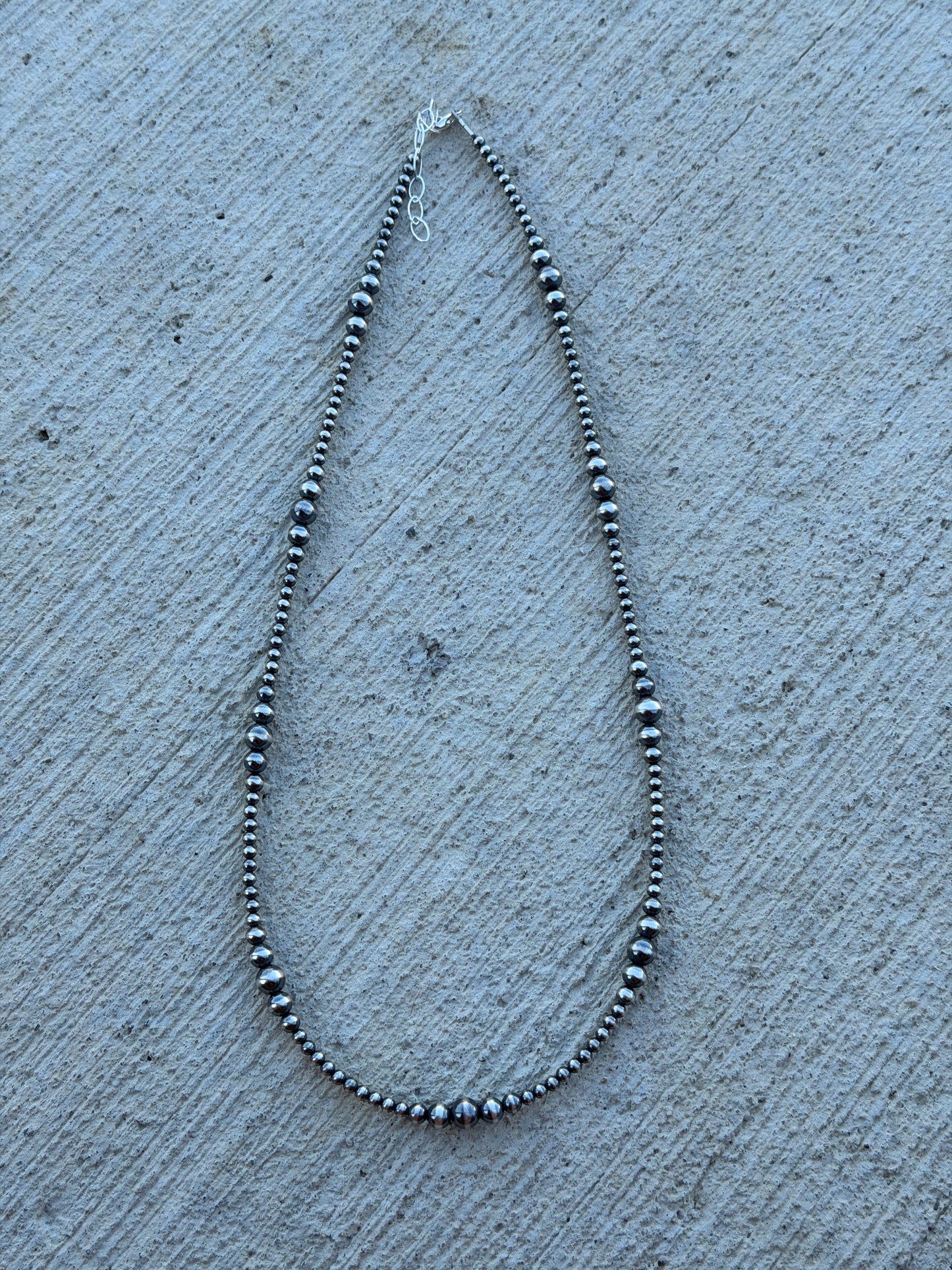 20-21.5" 3-6mm Sterling Pearl