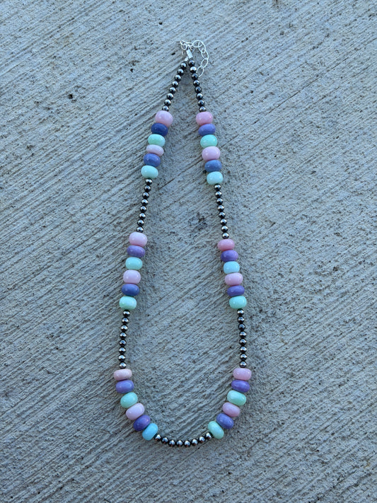 18.5-20" Pearl & Multi Color Opal