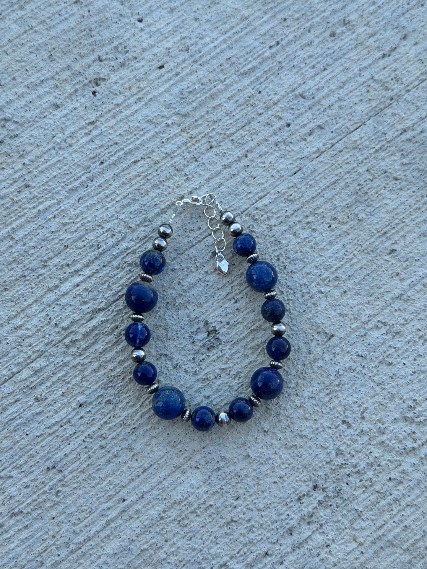 7-8" Blue Lapis & pearl